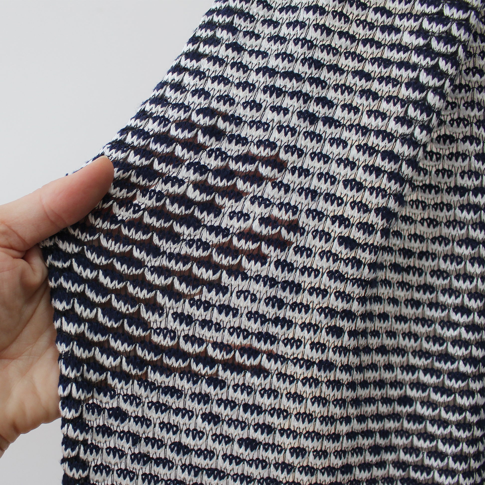 'scallop stitch' cotton/rayon blend drapey sweater knit