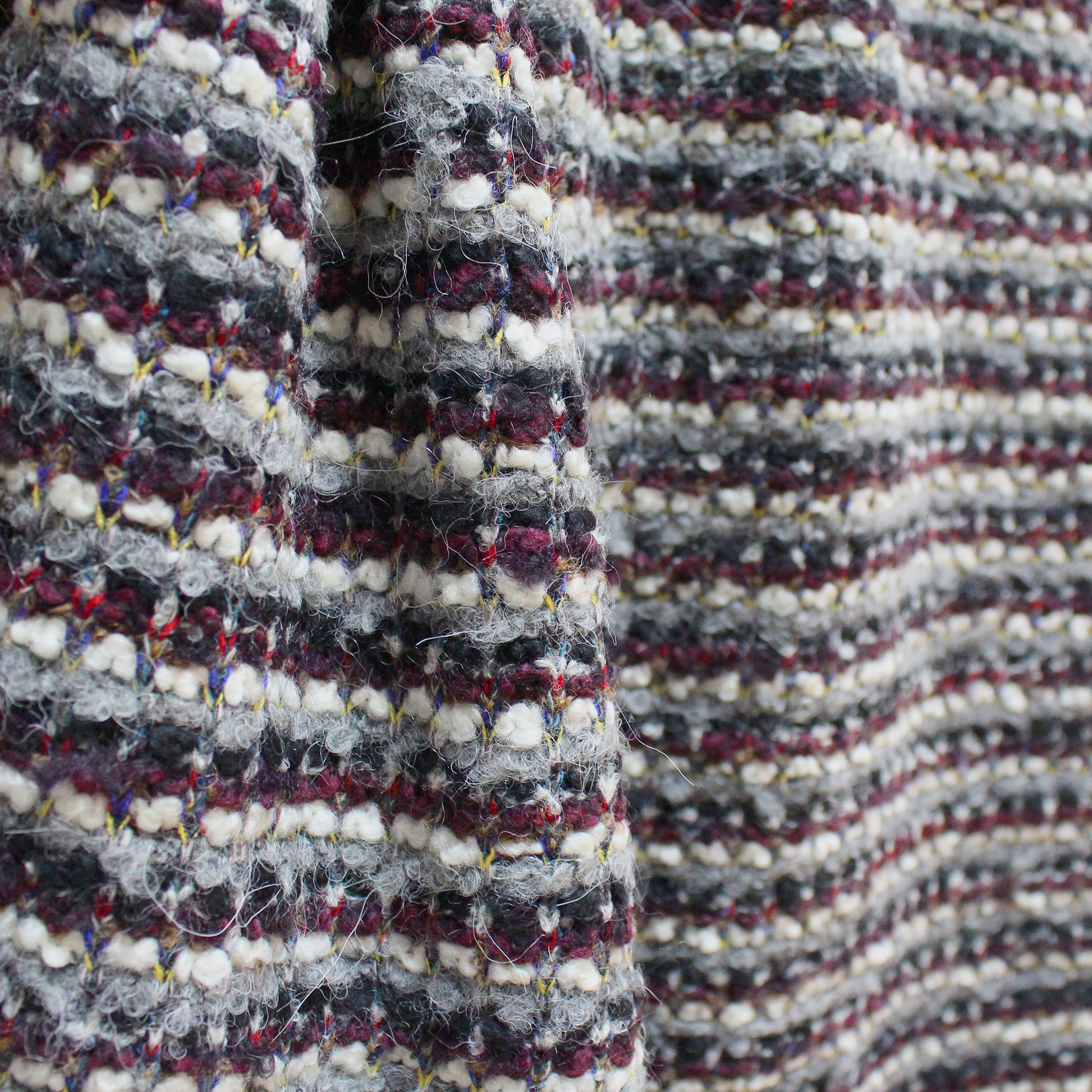 'primary dream' sweater knit - garnet/gray/cream