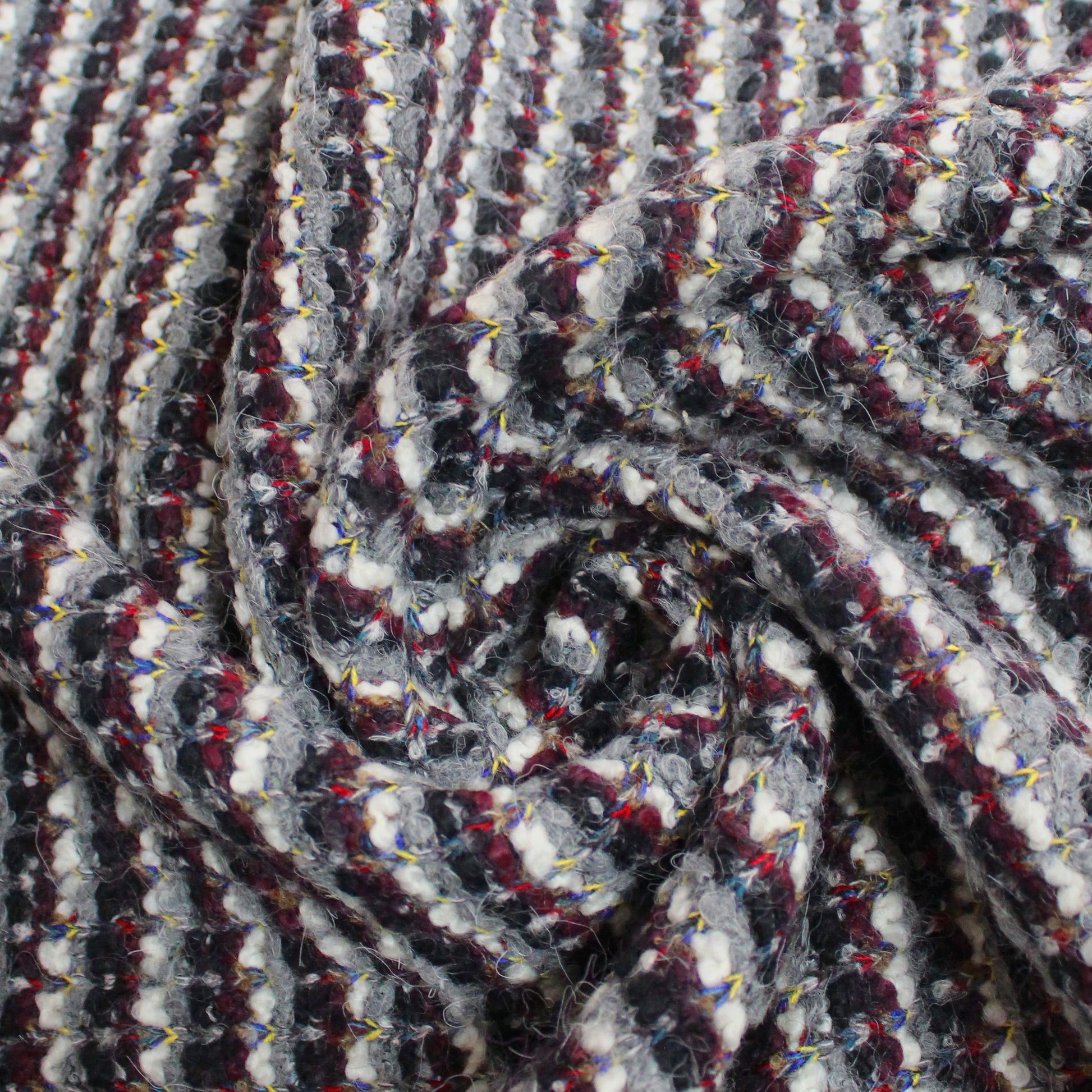 'primary dream' sweater knit - garnet/gray/cream