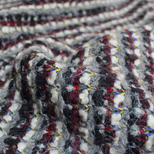 'primary dream' sweater knit - garnet/gray/cream