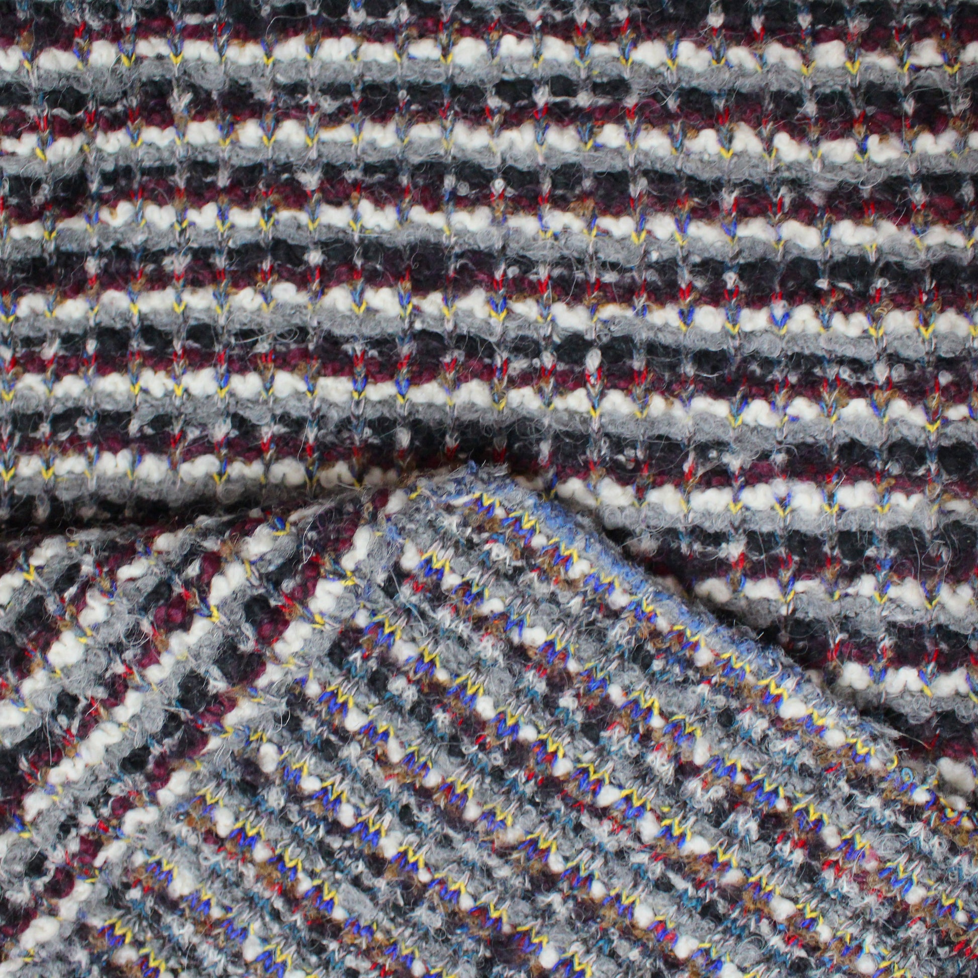 'primary dream' sweater knit - garnet/gray/cream