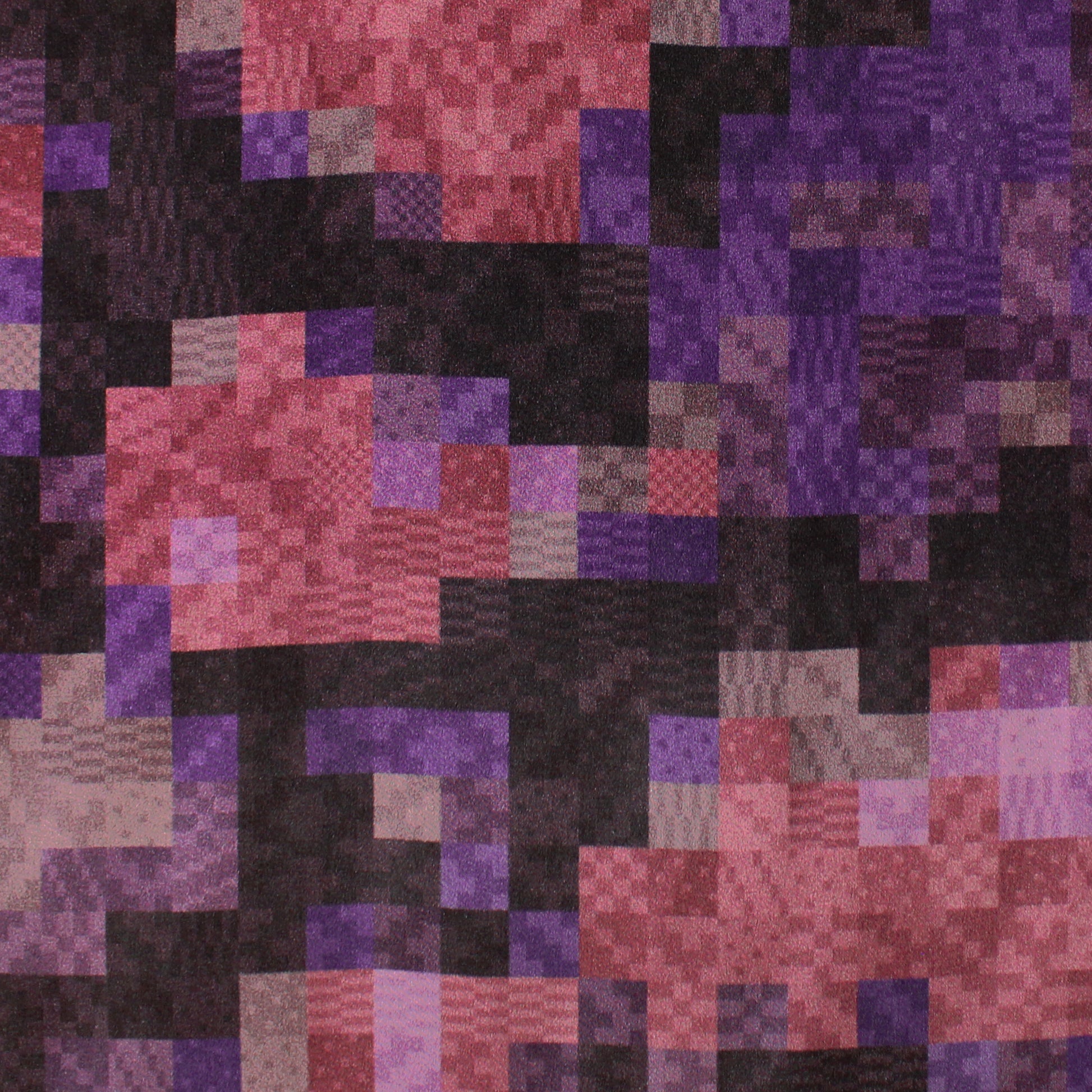 Italian 'cubist garden' 100% silk charmeuse - berry