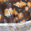 Italian 'cubist earth' silk charmeuse - chestnut