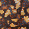 Italian 'cubist earth' silk charmeuse - chestnut