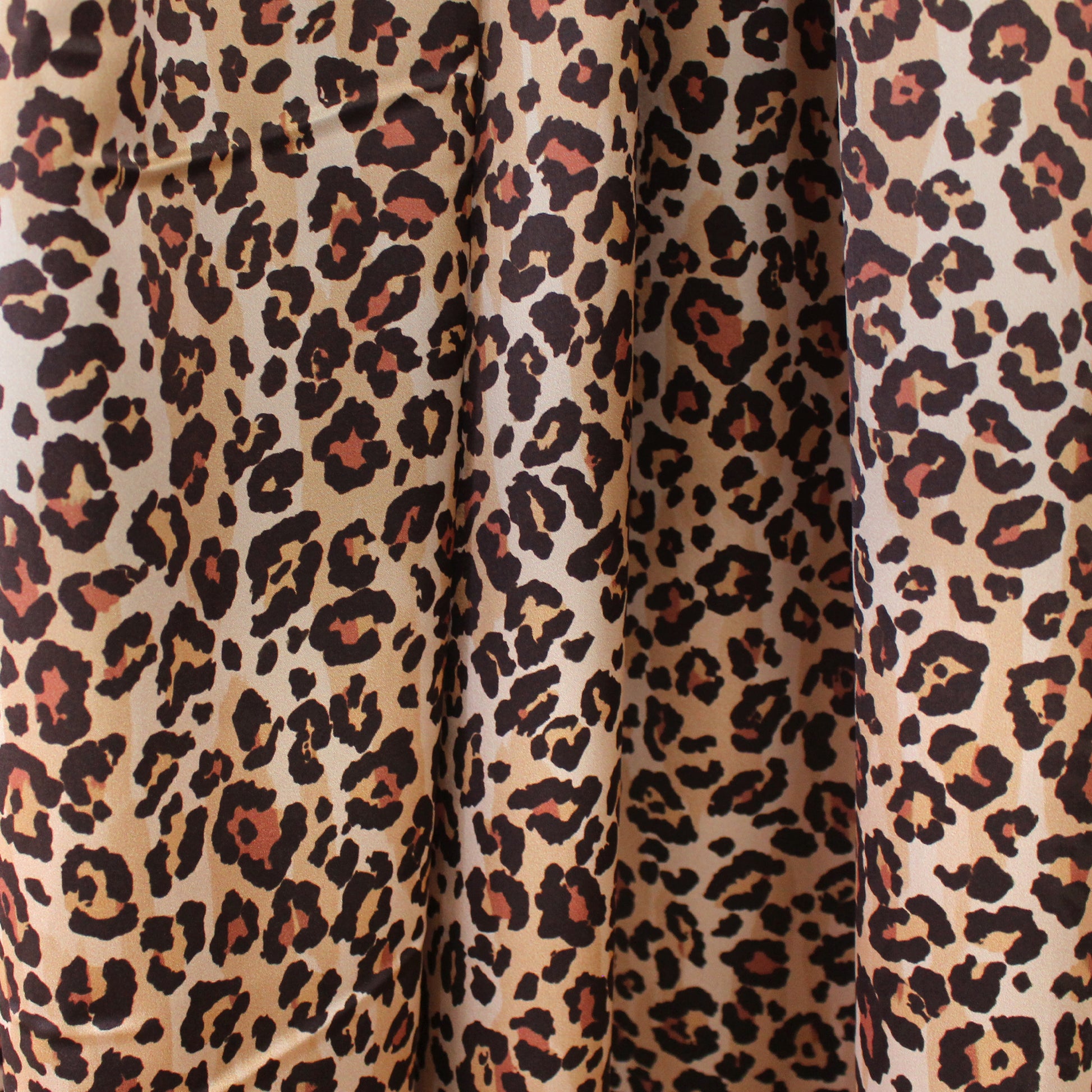 Italian leopard print 100% silk charmeuse