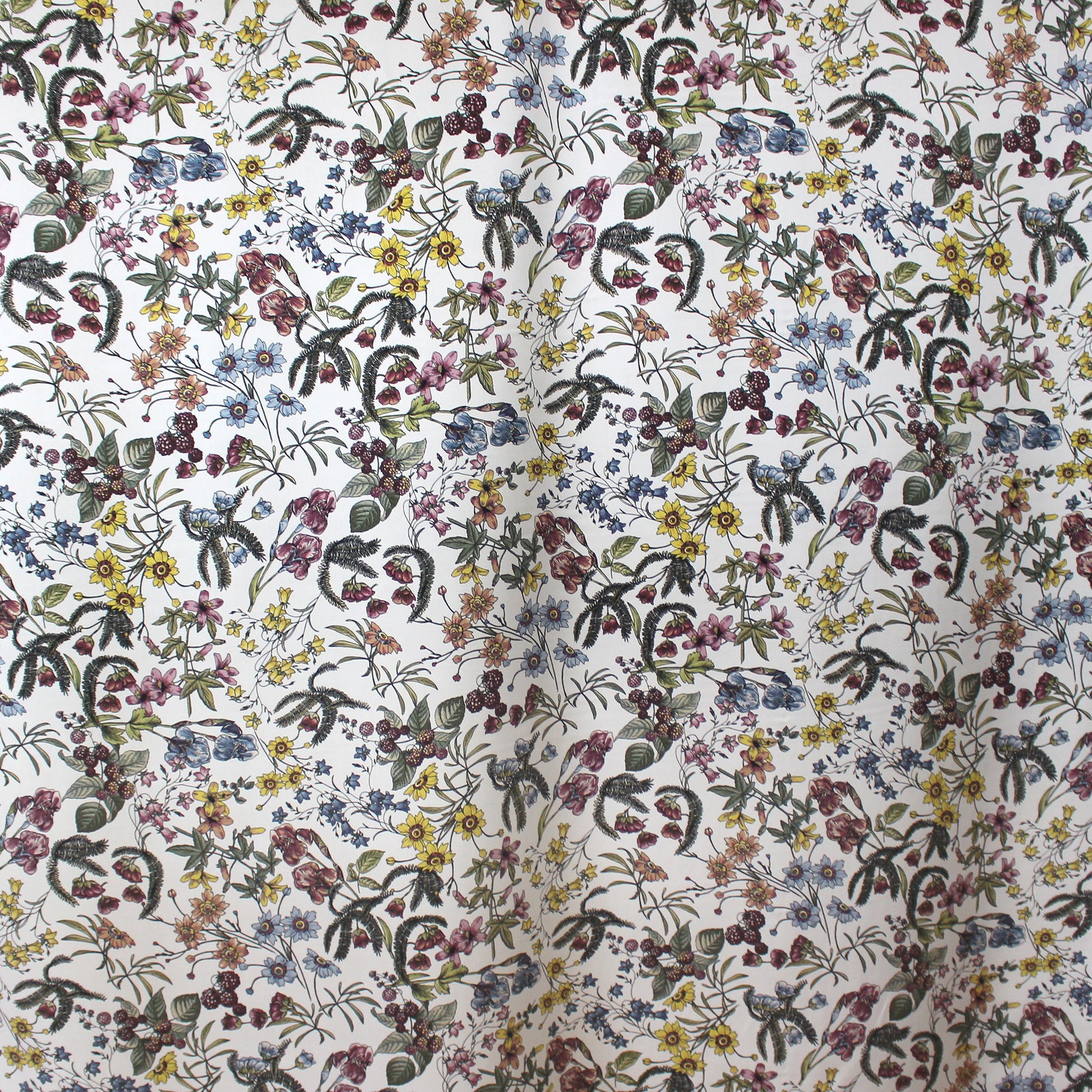 Italian 'champagne flora' silk charmeuse