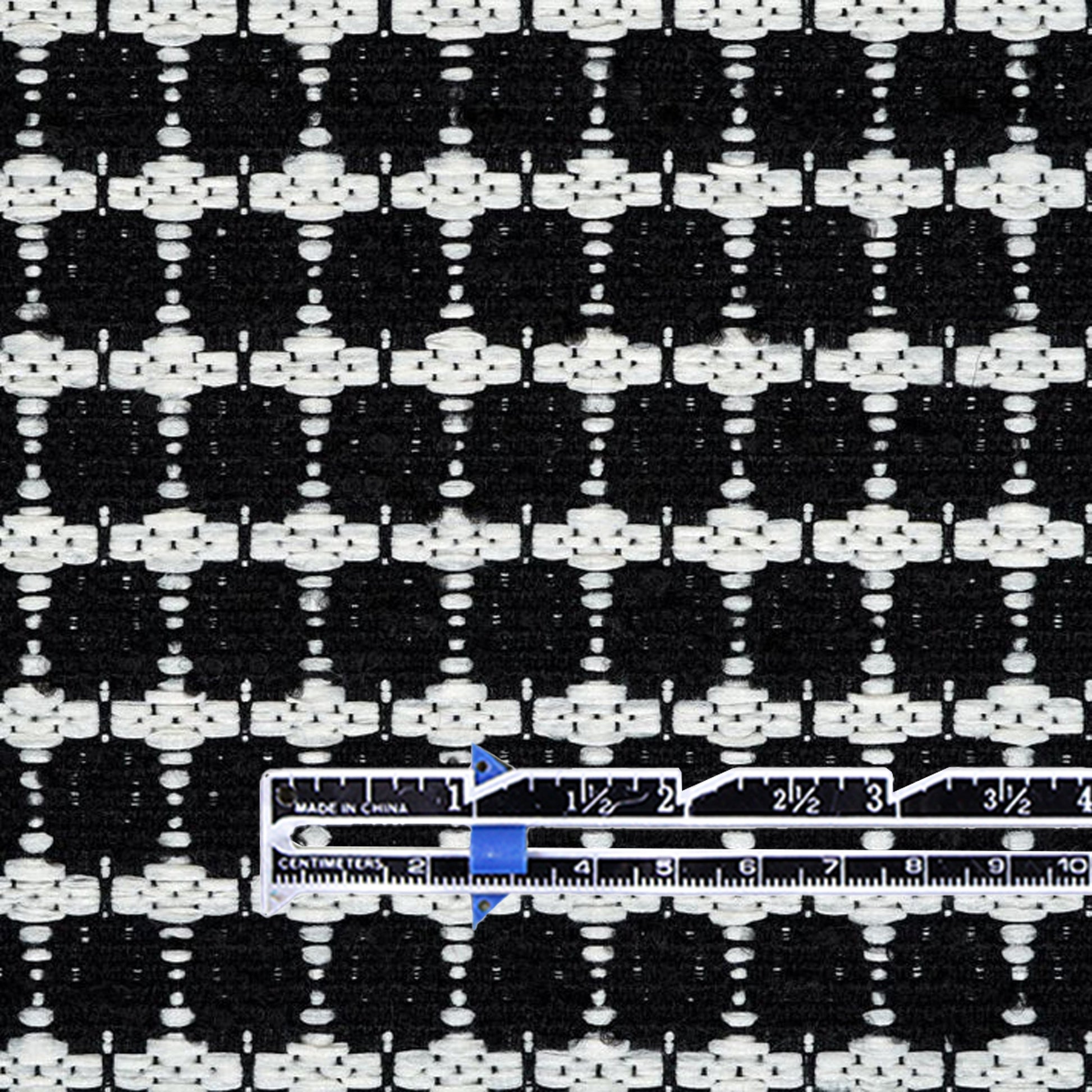 European 'black and white cookie' cotton/wool blend suiting