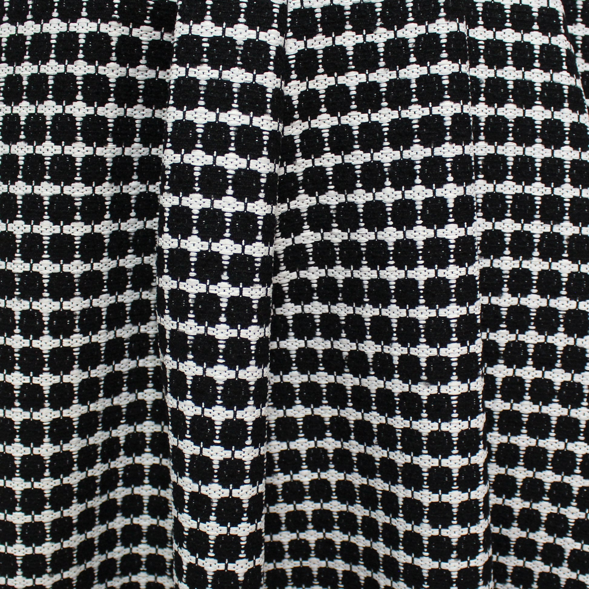 European 'black and white cookie' cotton/wool blend suiting