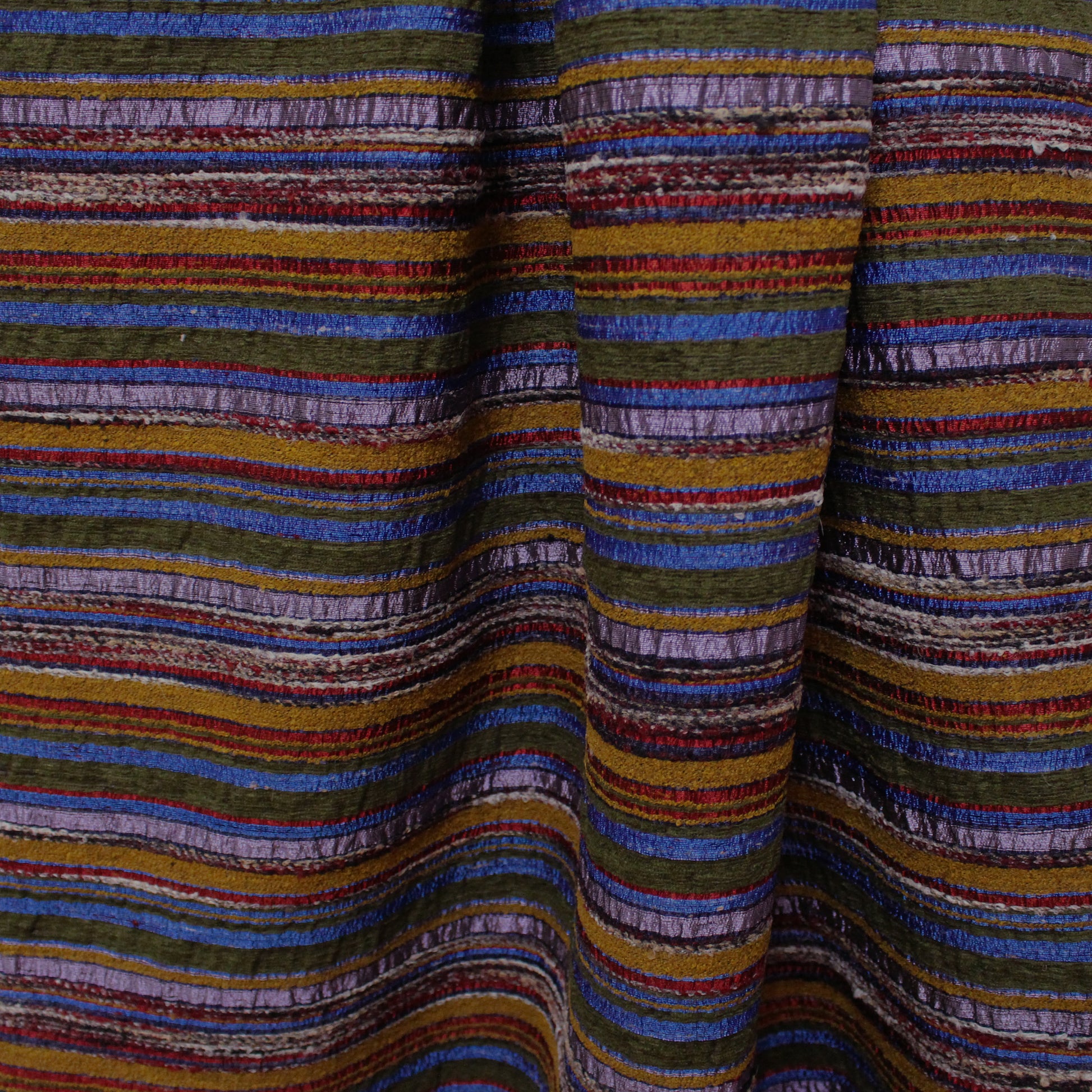 exquisite 'festive stripe' wool/alpaca/Lurex blend suiting