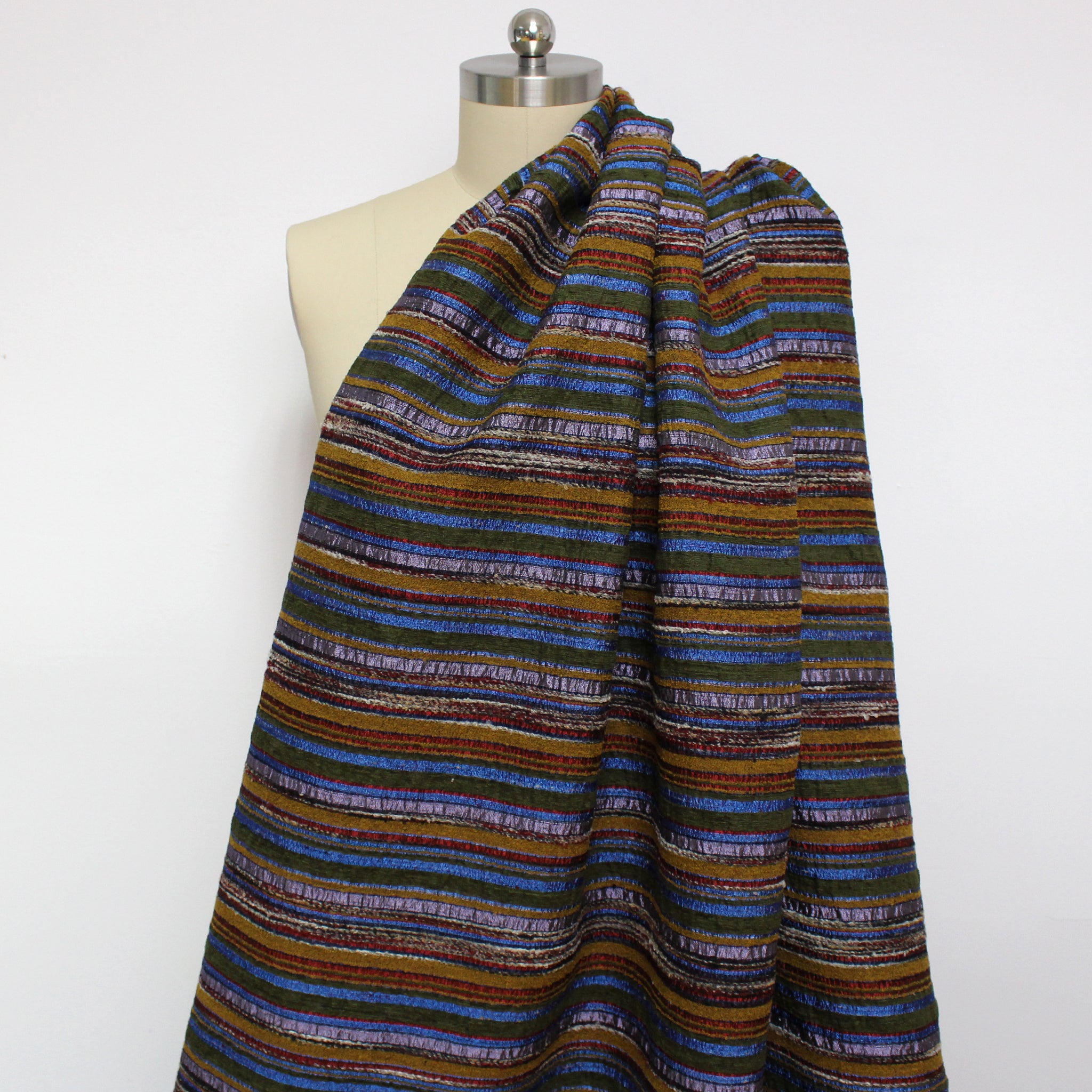 exquisite 'festive stripe' wool/alpaca/Lurex blend suiting – EOS