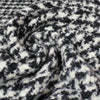 European 'downy houndstooth' virgin wool/cotton boucle