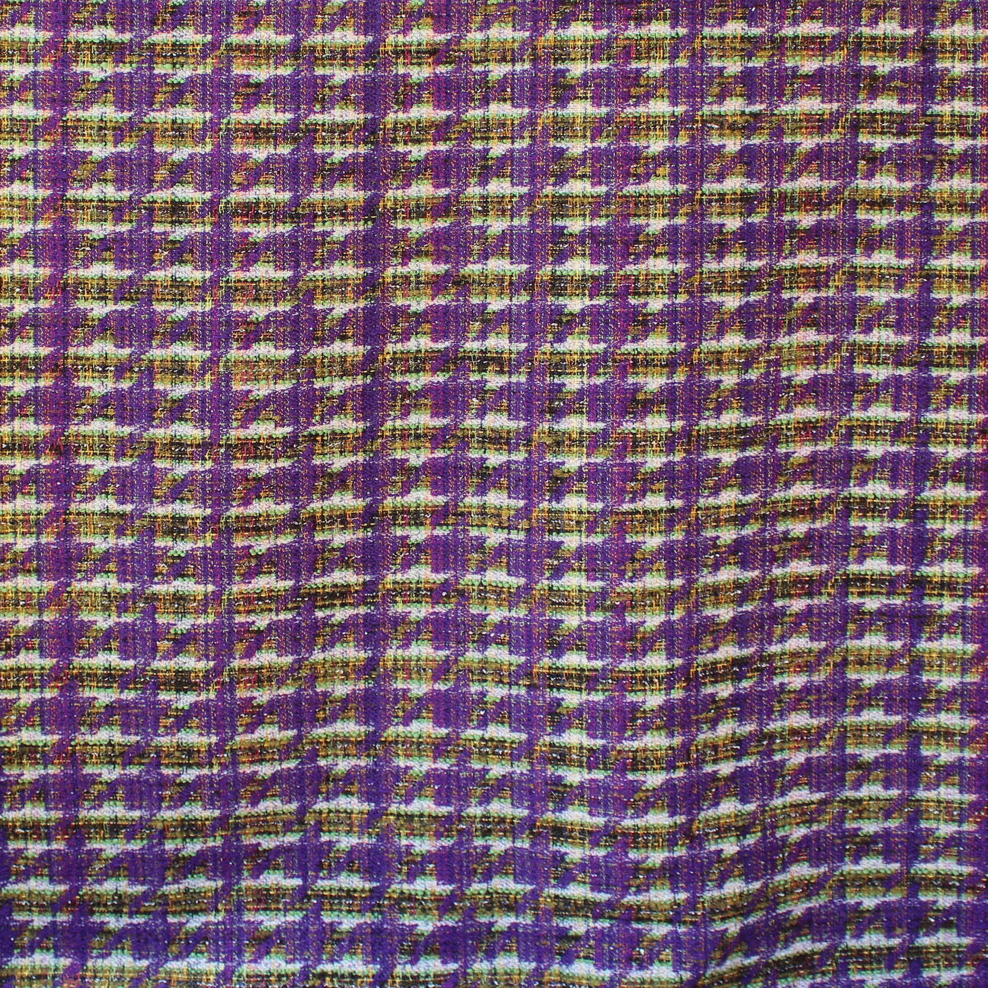 Fine Italian 'modern houndstooth' suiting - violet