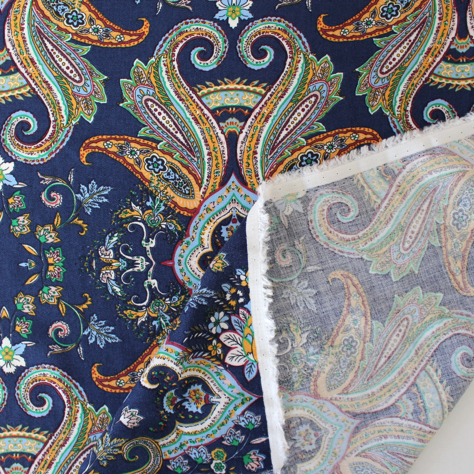 Italian 'indigo paisley