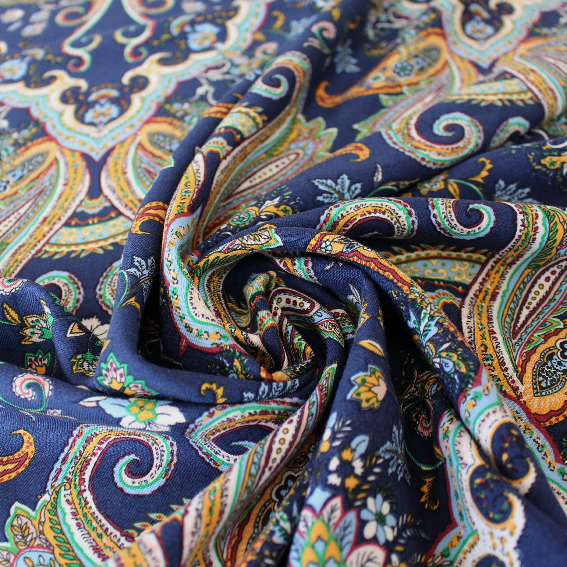 Italian 'indigo paisley