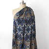 Italian 'indigo paisley" drapey viscose twill