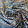 Italian 'paisley path' viscose crepe woven