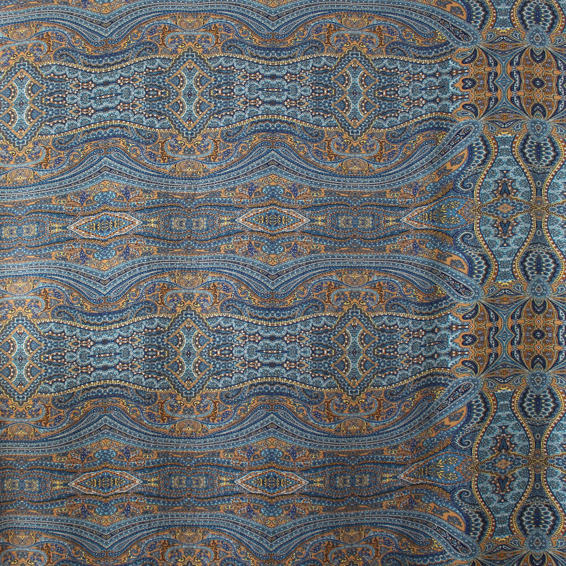 Italian 'paisley path' viscose crepe woven