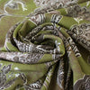 The Ko0ples 'olive paisley' viscose crinkle crepe