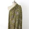 The Ko0ples 'olive paisley' viscose crinkle crepe