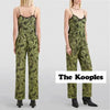 The Ko0ples 'olive paisley' viscose crinkle crepe