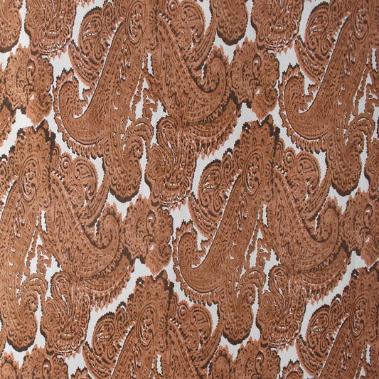 M@x Mara 'cognac paisley' stretch cotton poplin
