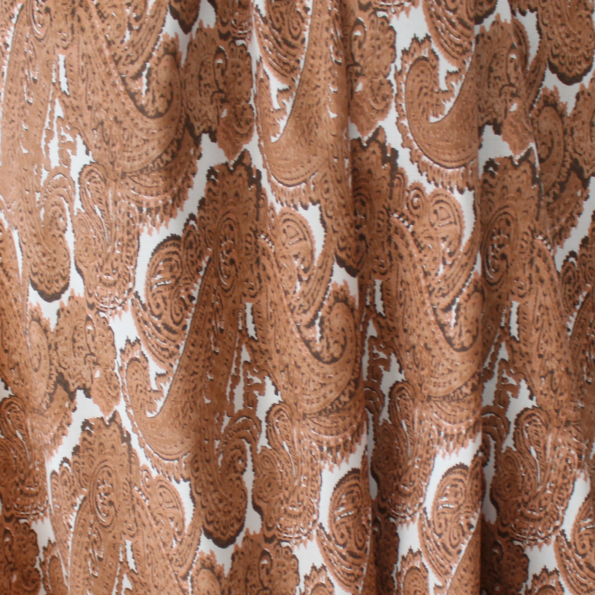 M@x Mara 'cognac paisley' stretch cotton poplin