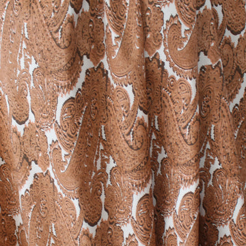 M@x Mara 'cognac paisley' stretch cotton poplin