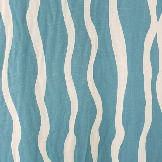 'zephyr' linen-look rayon woven - Adriatic blue