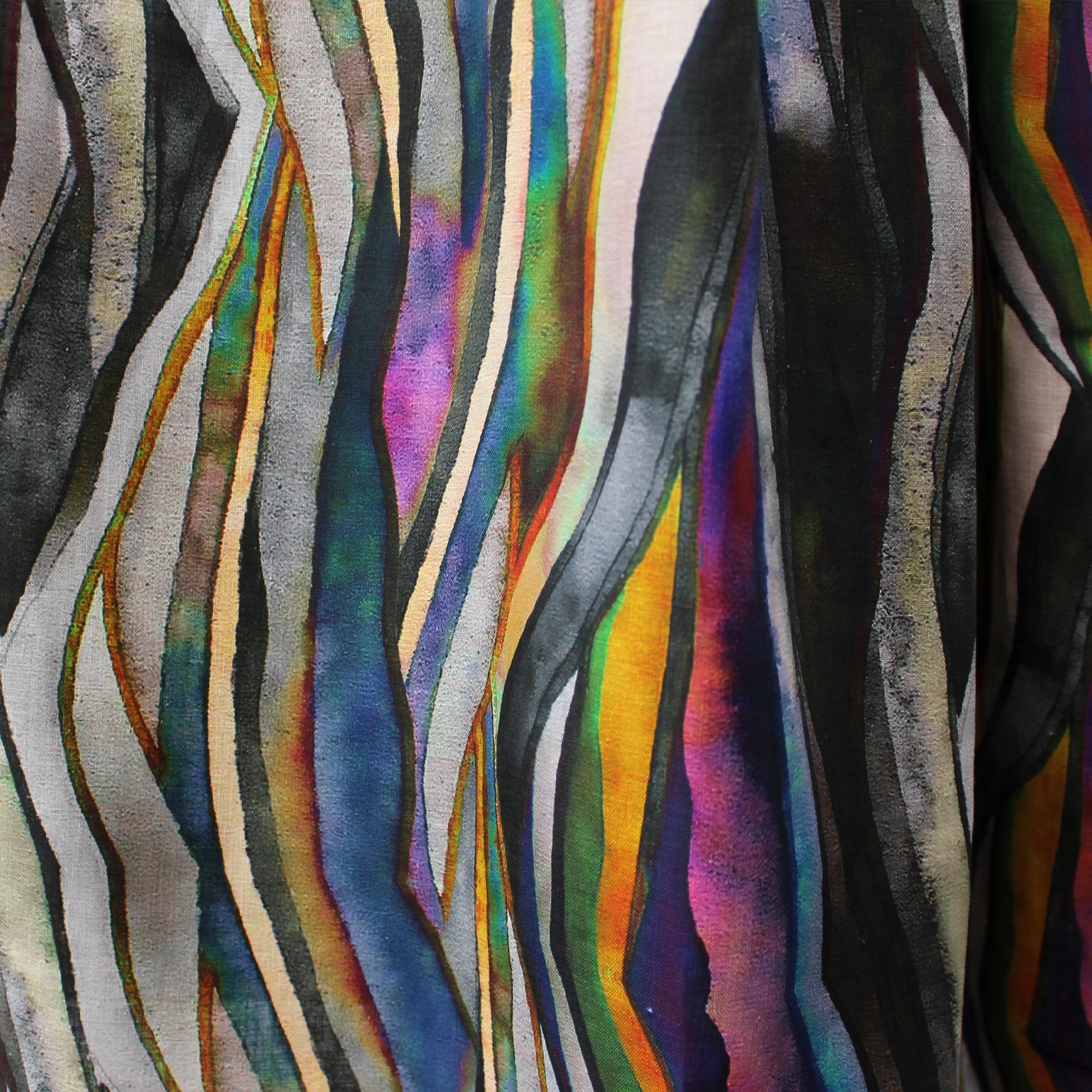 100% linen digital print 'abstract landscape' - sunrise