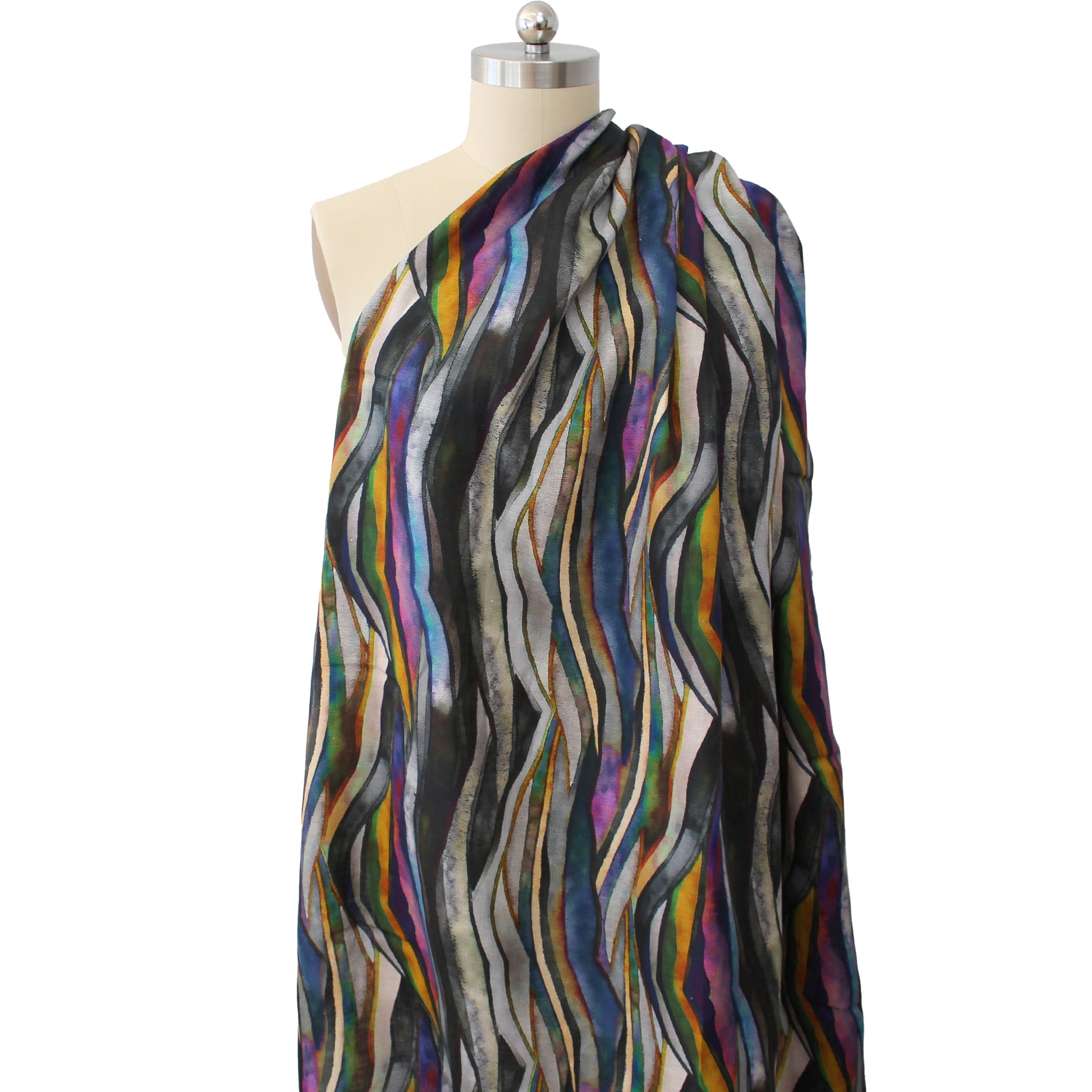 100% linen digital print 'abstract landscape' - sunrise