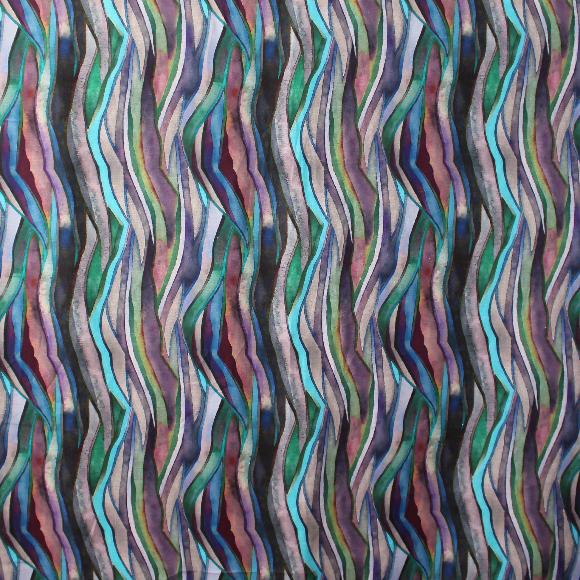 100% linen digital print 'abstract landscape' - ocean