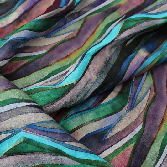 100% linen digital print 'abstract landscape' - ocean