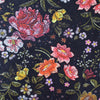 Dutch digital cotton knit 'garden embroidery' Oeko-Tex cert. - midnight