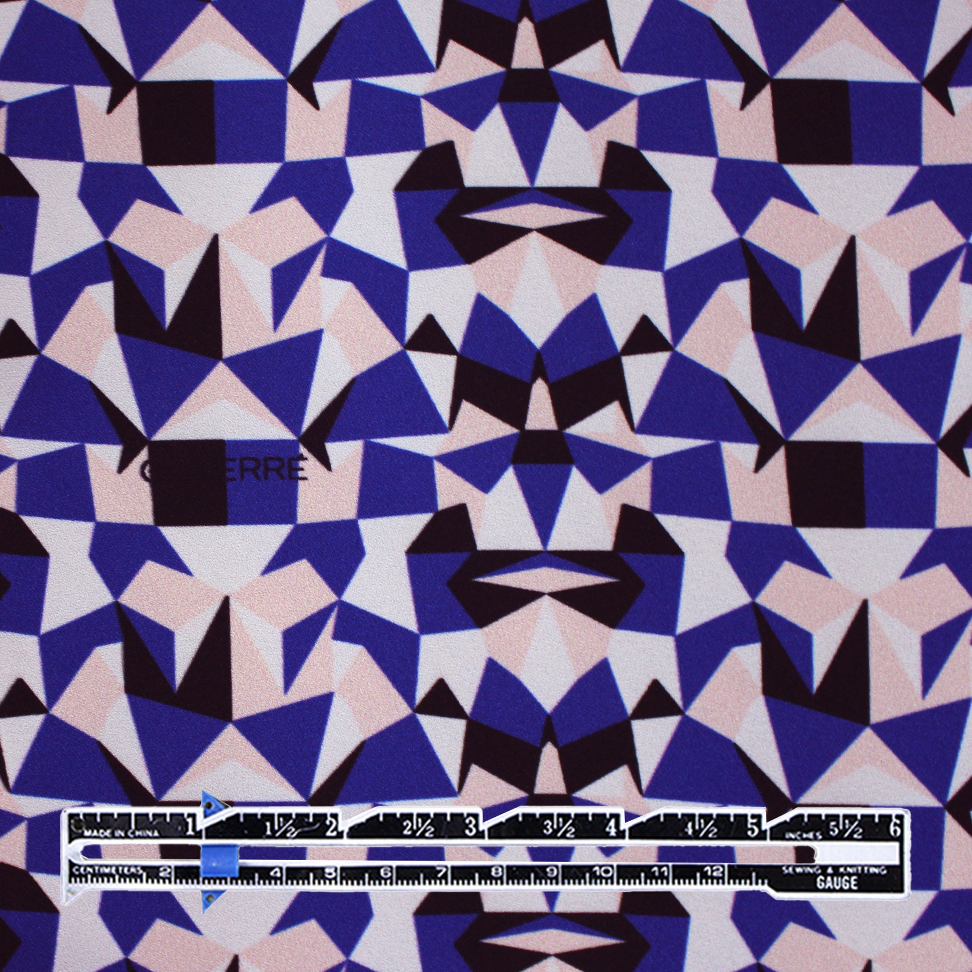 signed G1anfranco Ferre geometric viscose crepe woven