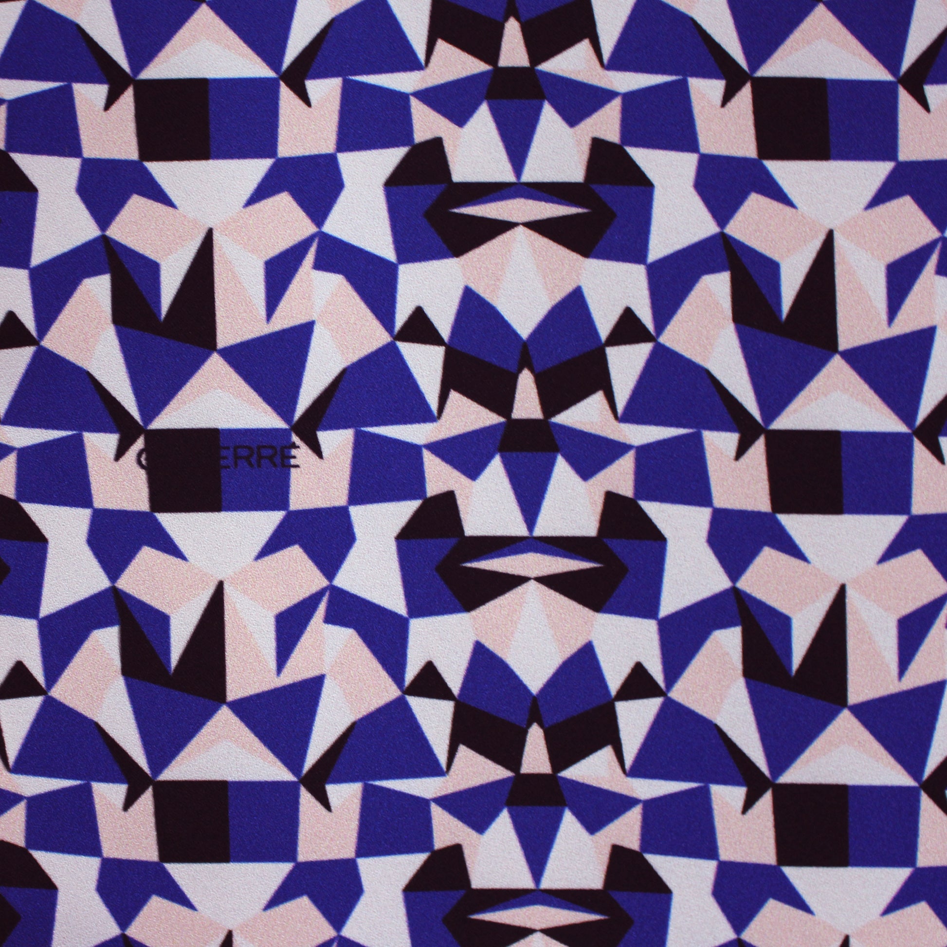 signed G1anfranco Ferre geometric viscose crepe woven