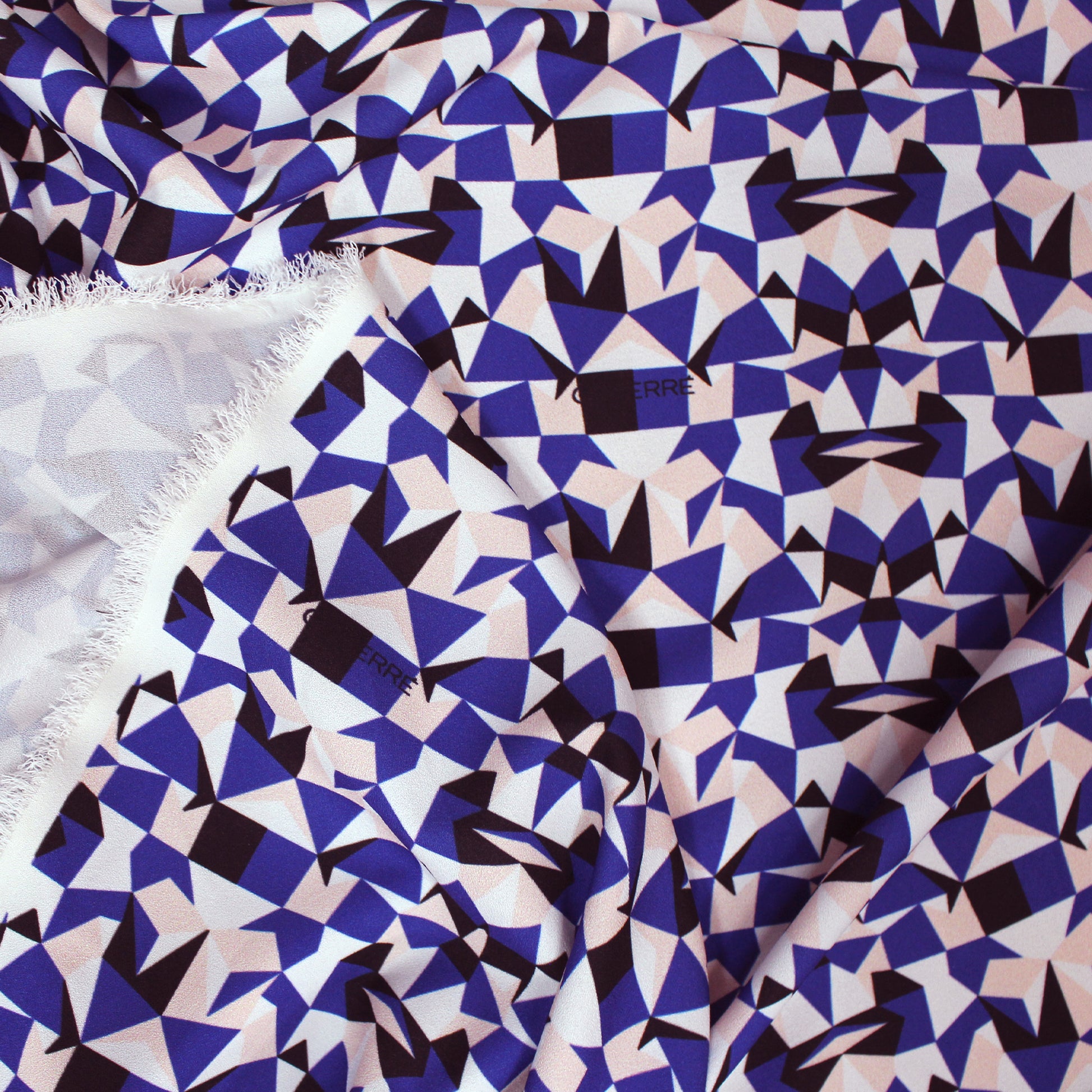 signed G1anfranco Ferre geometric viscose crepe woven