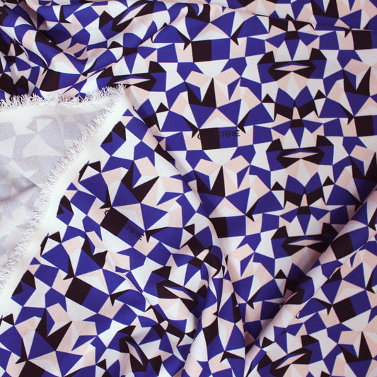 signed G1anfranco Ferre geometric viscose crepe woven