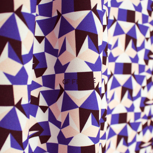 signed G1anfranco Ferre geometric viscose crepe woven