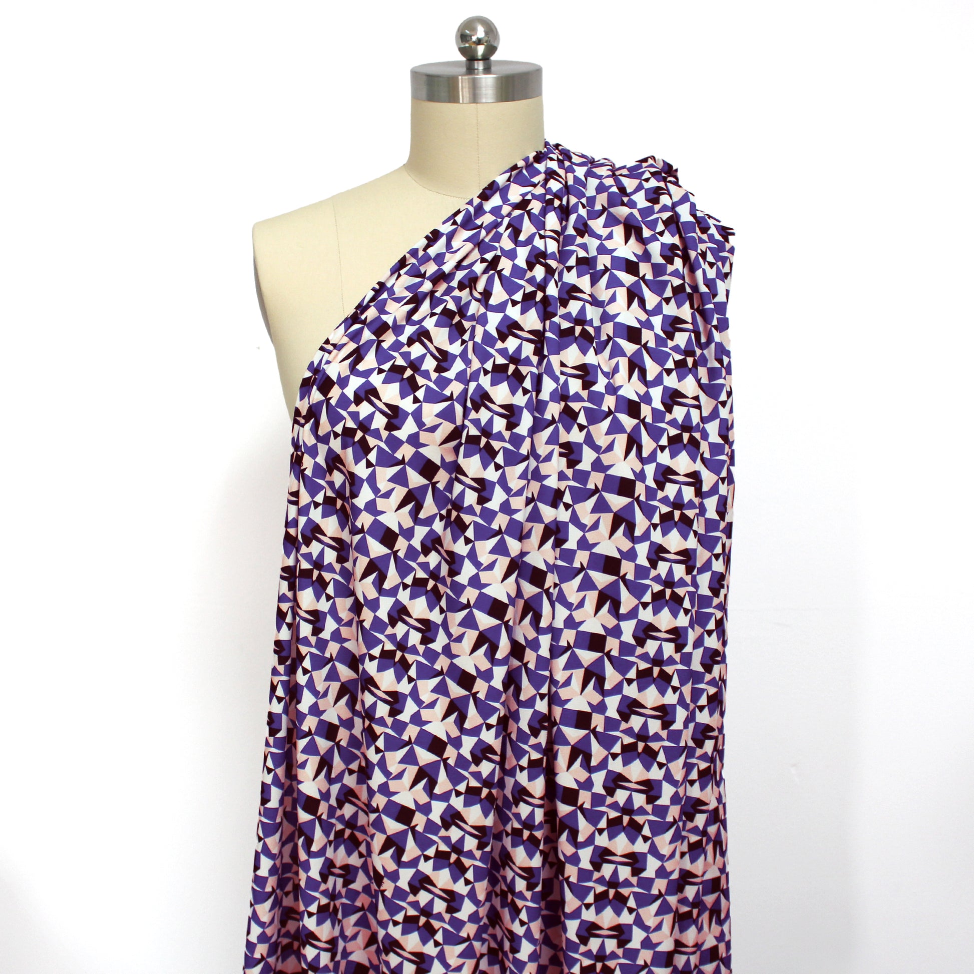 signed G1anfranco Ferre geometric viscose crepe woven