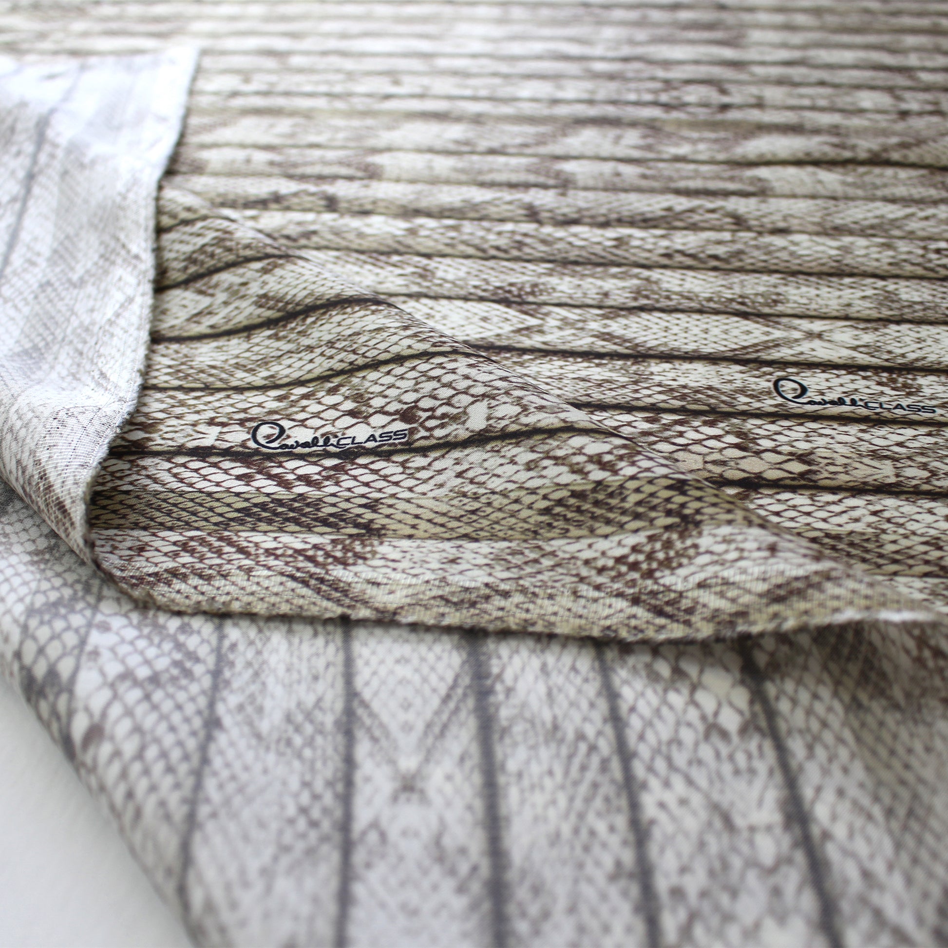 signed C@valli snakeskin viscose charmeuse