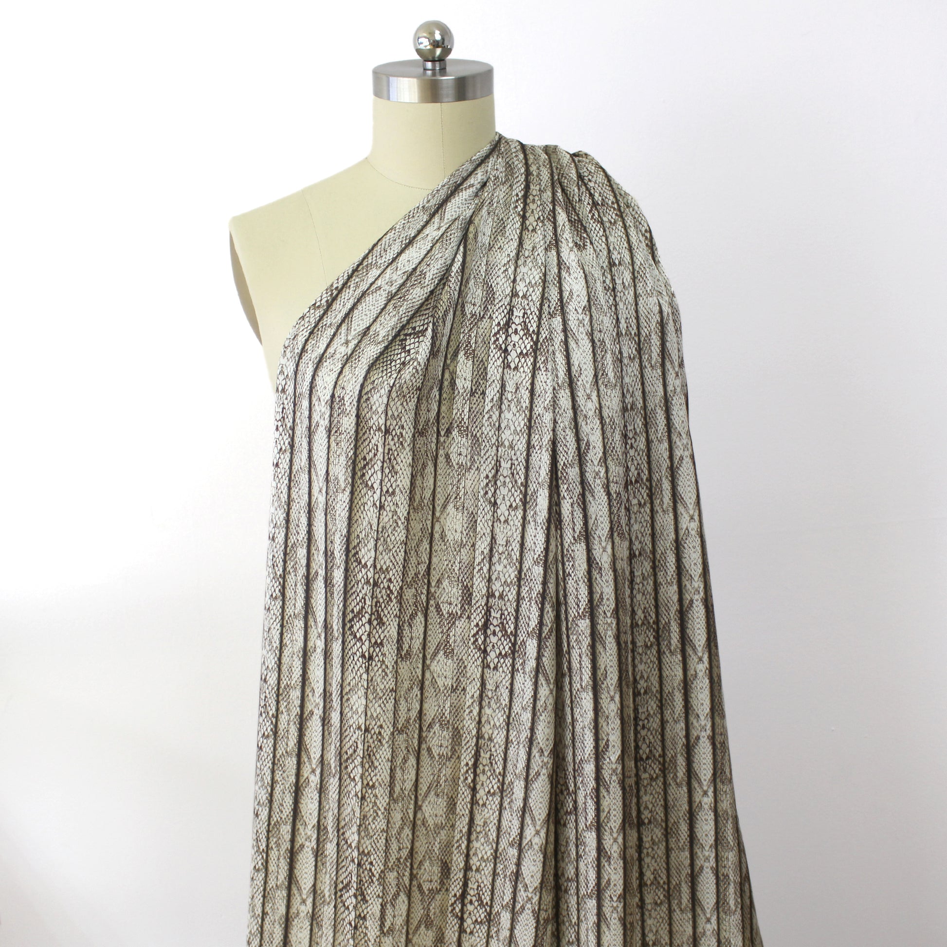 signed C@valli snakeskin viscose charmeuse