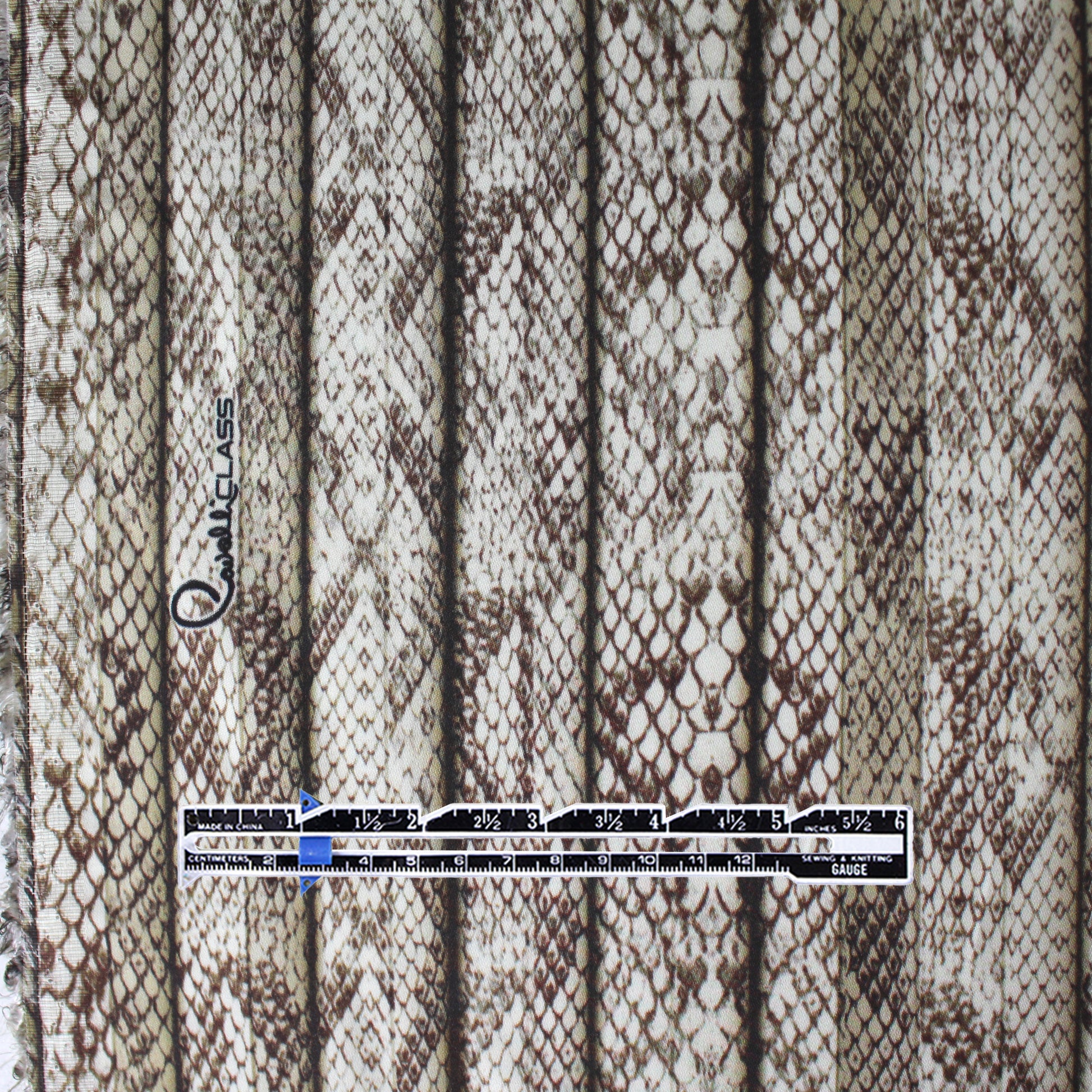 signed C@valli snakeskin viscose charmeuse