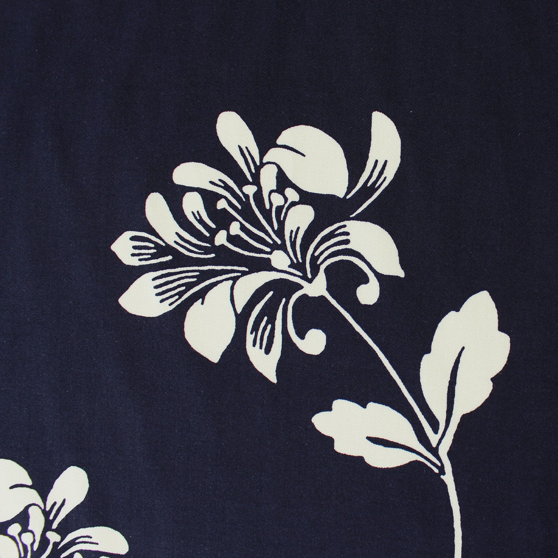 M@x Mara Ecovero floral blouseweight twill - ink/birch