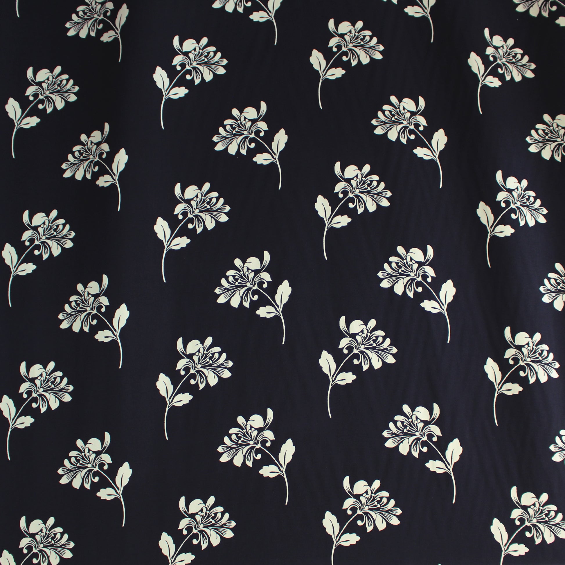M@x Mara Ecovero floral blouseweight twill - ink/birch
