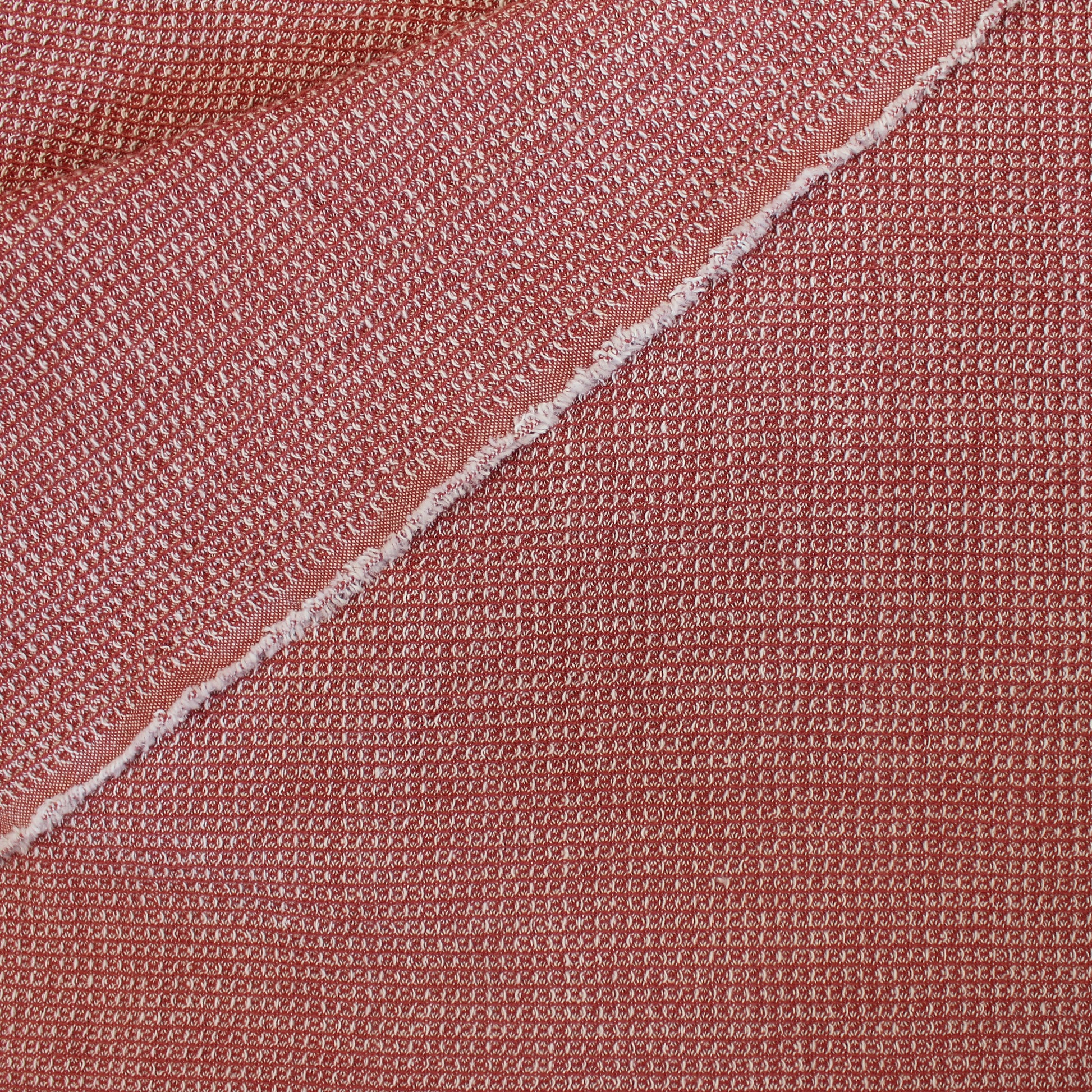 'gauffre' organic cotton waffle weave - rosewood