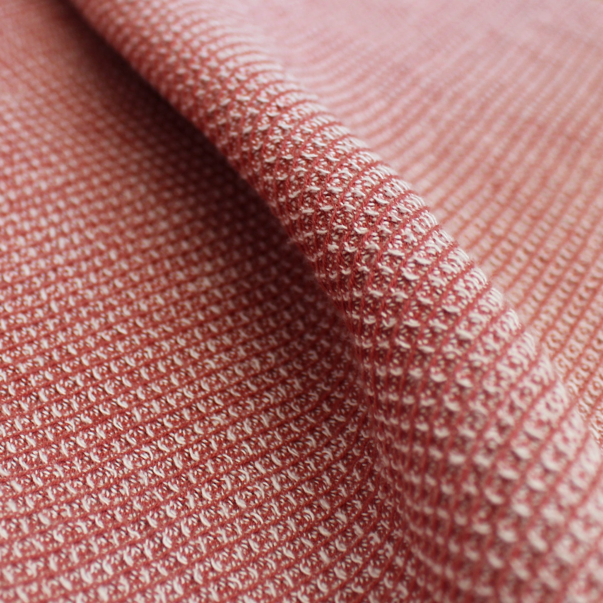 'gauffre' organic cotton waffle weave - rosewood
