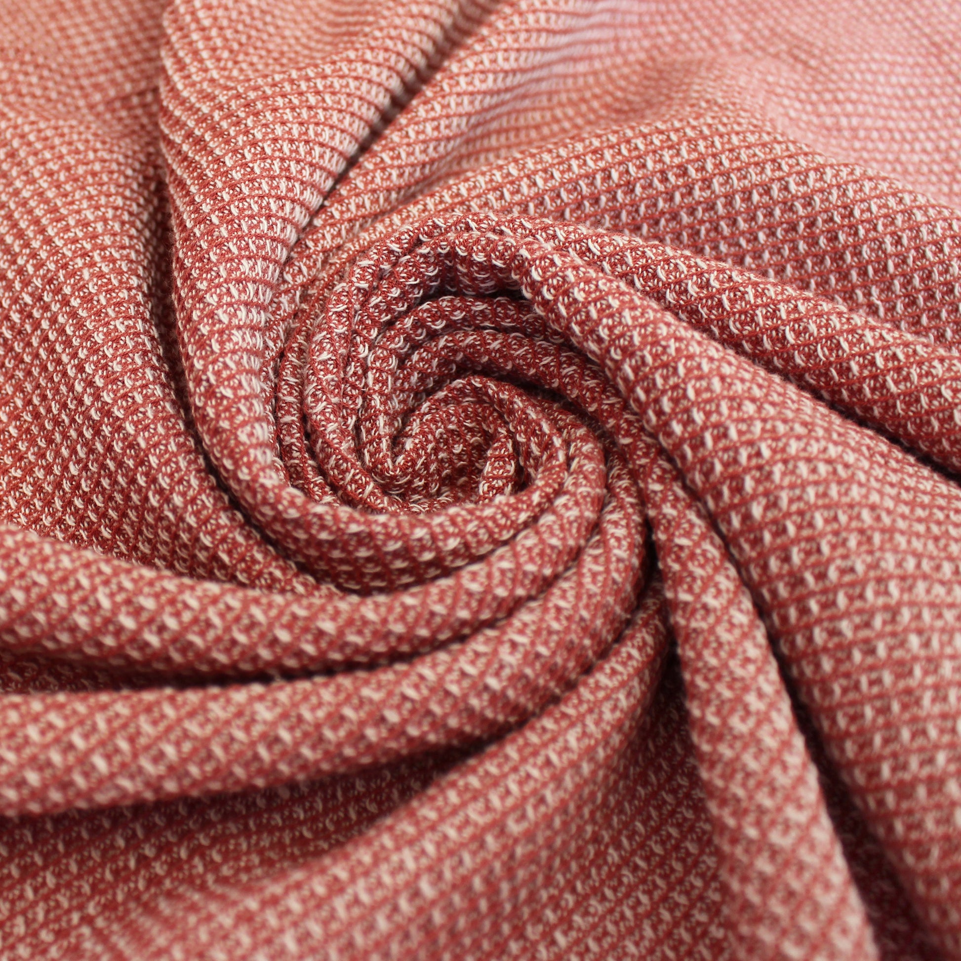 'gauffre' organic cotton waffle weave - rosewood