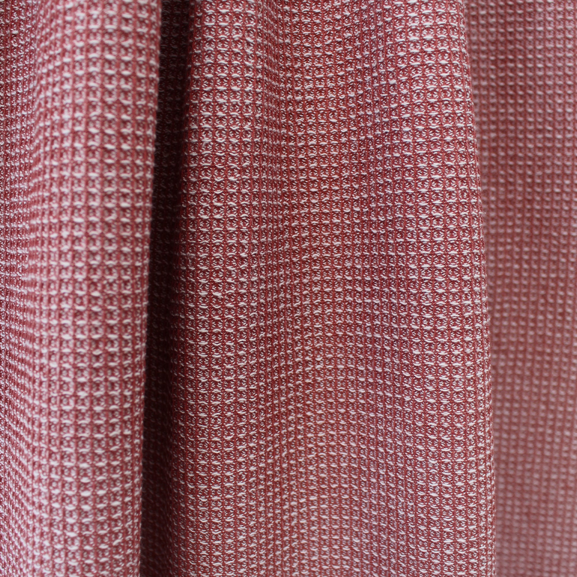 'gauffre' organic cotton waffle weave - rosewood