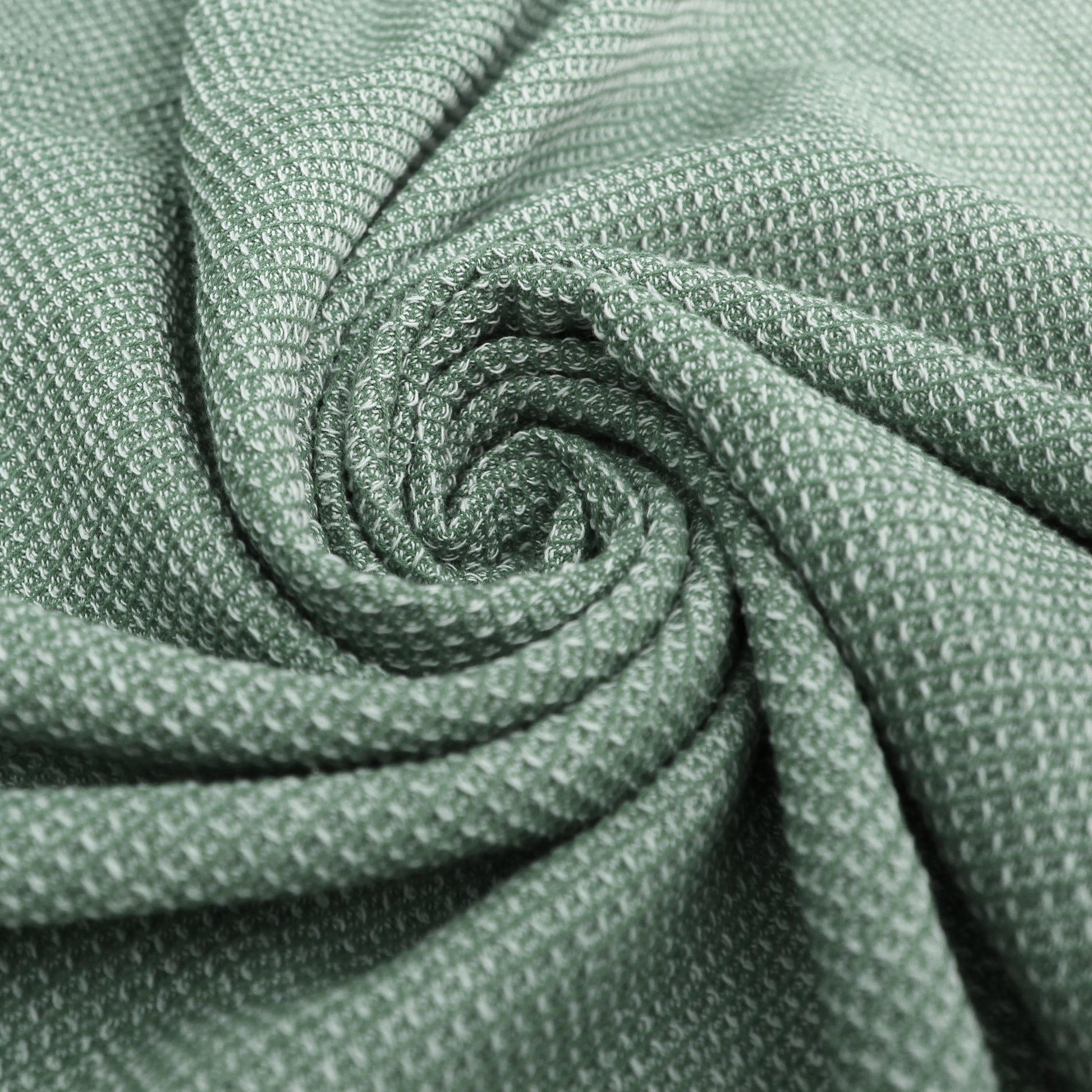 'gauffre' organic cotton waffle weave - sea pine
