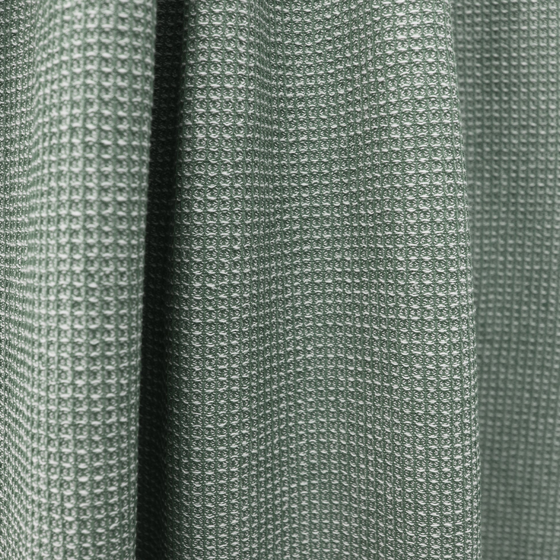 'gauffre' organic cotton waffle weave - sea pine